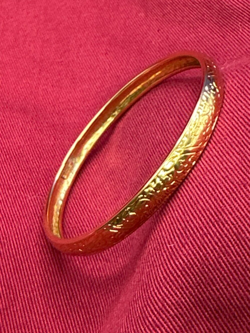Monet Gold Plated Bangle Bracelet. Size Small